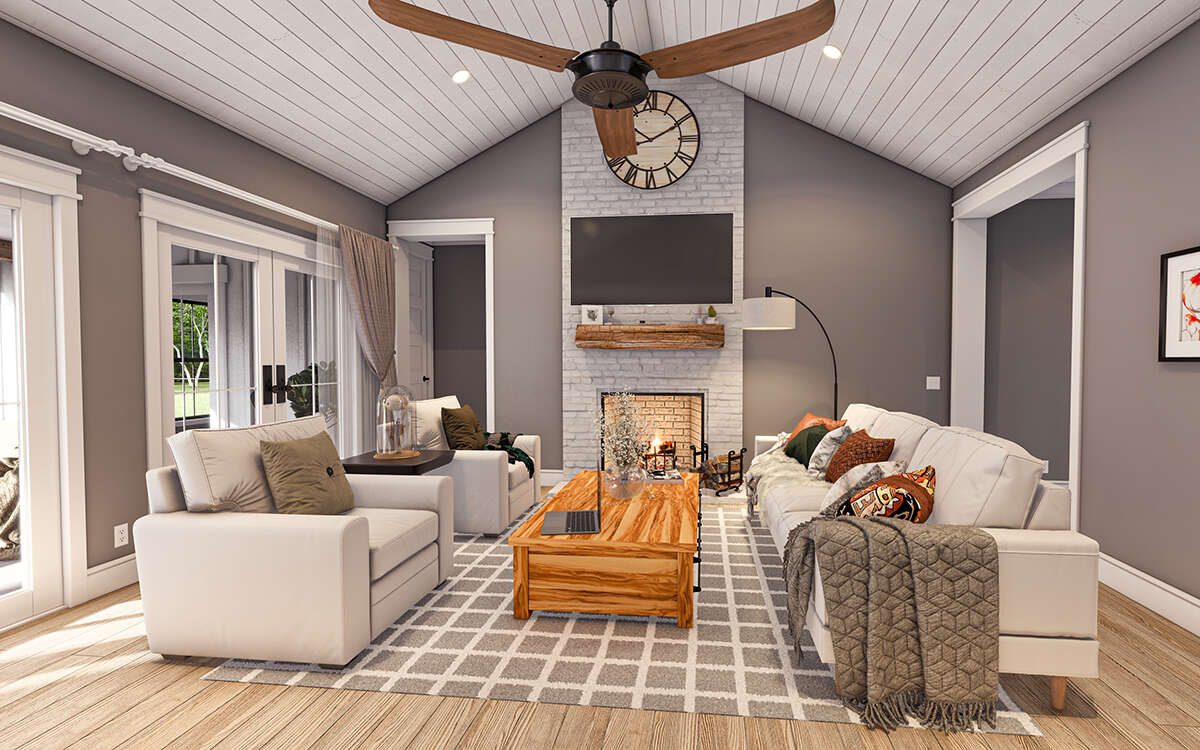 House 1 living room